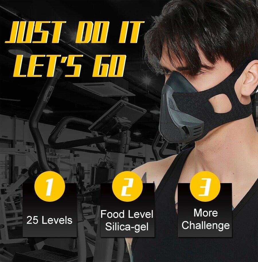 High Altitude Training And Fitness Mask For Cardio Oxygen Restriction 25 Levels